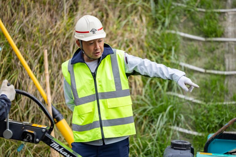 山田組の仕事現場の様子