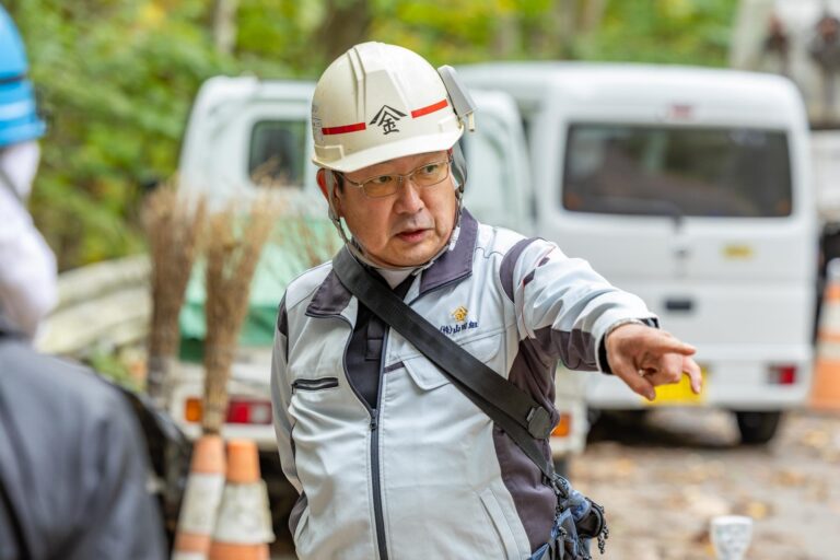 山田組の仕事現場の様子